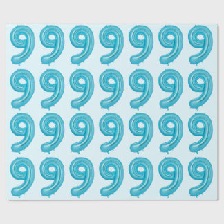 Cadeau Papier d'enveloppement de ballons bleu 89