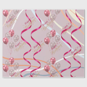 Cadeau Papier d'enveloppement de ballons colorés