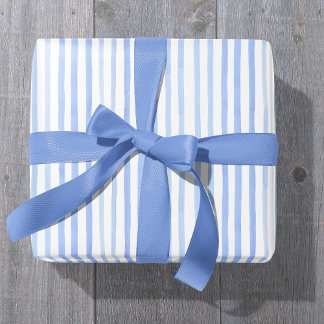 Cadeau Papier d'enveloppement de bande d'aquarelle bleu e