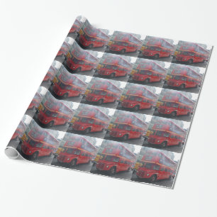 Cadeau Papier d'enveloppement de bus Red London
