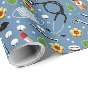 Cadeau Papier d'enveloppement de cadeaux pour infirmière