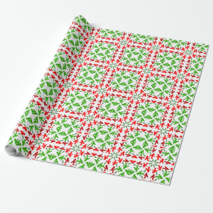 Cadeau Papier d'enveloppement de canicules de Noël