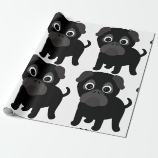 Cadeau Papier d'enveloppement de Carlin noir
