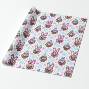 Cadeau Papier d'enveloppement de Carlins de Noël