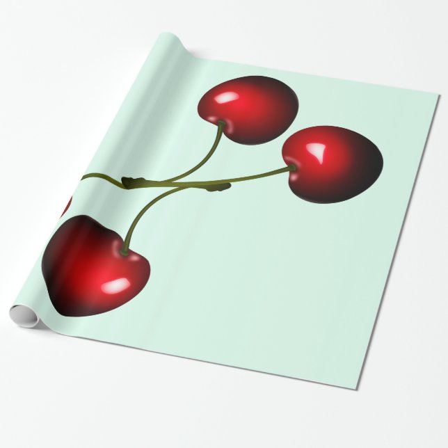 Cadeau Papier d'enveloppement de cerises sucrées - Choisi (Déroulé)
