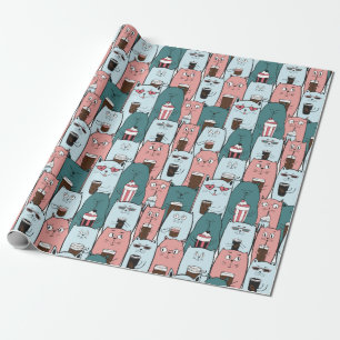 Cadeau Papier d'enveloppement de chats adorables