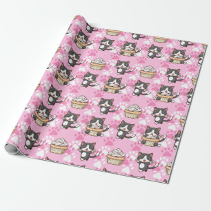 Cadeau Papier d'enveloppement de chats adorables