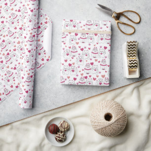Cadeau Papier d'enveloppement de chats Heureuses Saintes-