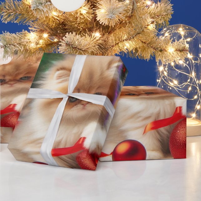 Cadeau Papier d'enveloppement de chats persan de Noël mig (Vacances)