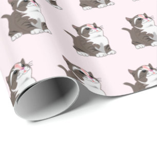 Cadeau Papier d'enveloppement de chats pour bébés mignonn