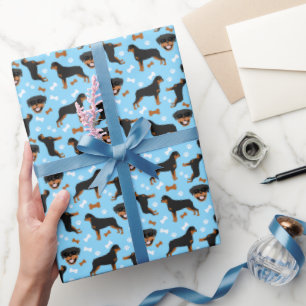 Cadeau Papier d'enveloppement de chien mou Rottie Rottwei