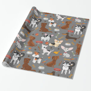 Cadeau Papier d'enveloppement de chiens
