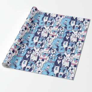 Cadeau Papier d'enveloppement de chiens mignons