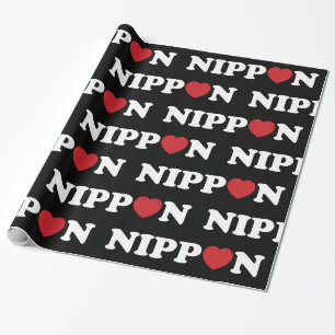 Cadeau Papier d'enveloppement de coeur Nippon Love
