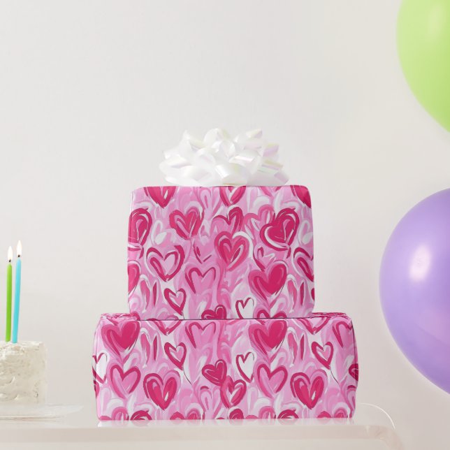 Cadeau Papier d'enveloppement de coeur préppy (Cadeaux de fête)