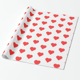 Cadeau Papier d'enveloppement de coeur rouge - Enveloppem