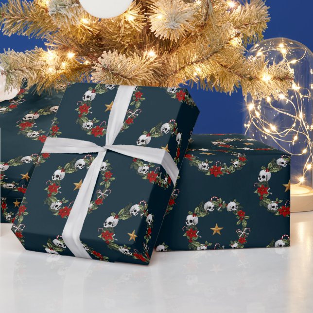 Cadeau Papier d'enveloppement de couronne crânienne dépla (Vacances)