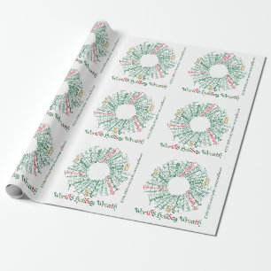 Cadeau Papier d'enveloppement de couronnes pour les fête