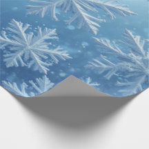 Papier d'enveloppement de cristaux de neige