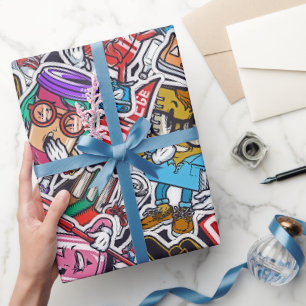Cadeau Papier d'enveloppement de culture Pop College vint