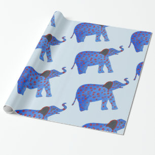 Cadeau Papier d'enveloppement de dessin éléphant