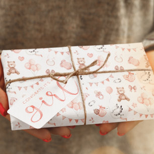 Cadeau Papier d'enveloppement de douche pour bébé