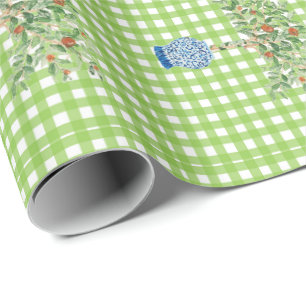 Cadeau Papier d'enveloppement de En vichy orangeraie pein