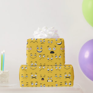 Cadeau Papier d'enveloppement de faces amusantes