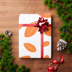 Cadeau Papier d'enveloppement de feuille orange
