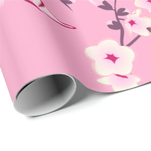 Cadeau Papier d'enveloppement de fleurs de cerises floral