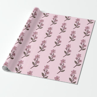 Cadeau Papier d'enveloppement de fleurs de cerisier - Mot