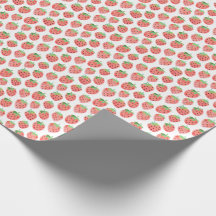 Papier d'enveloppement de fraises d'aquarelle