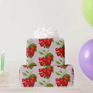 Cadeau Papier d'enveloppement de fraises juteuses