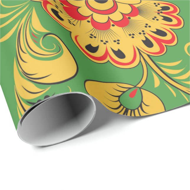 Cadeau Papier d'enveloppement de hohlome russe (Coin rond)