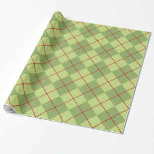 Cadeau Papier d'enveloppement de Jacquard de Noël festif