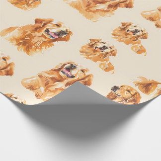Cadeau Papier d'enveloppement de joie pour retrieur d'or
