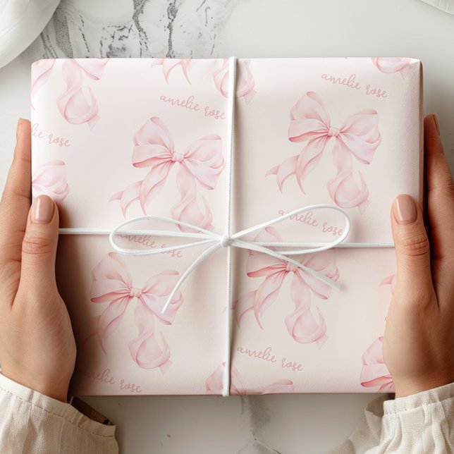 Cadeau Papier d'enveloppement de la boîte rose Coquette (Créateur téléchargé)