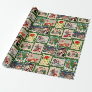 Cadeau Papier d'enveloppement de la carte postale de Noël
