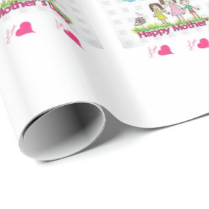 Cadeau Papier d'enveloppement de la fête des mères