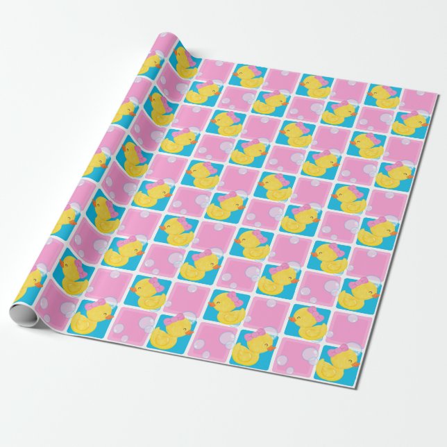 Cadeau Papier d'enveloppement de la fleur en caoutchouc d (Déroulé)