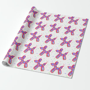 Cadeau Papier d'enveloppement de la partie de chien de ba