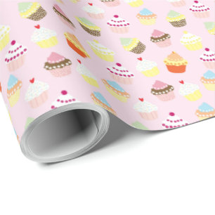 Cadeau Papier d'enveloppement de la partie de cupcake