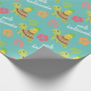 Cadeau Papier d'enveloppement de la tortue de mer de Mete