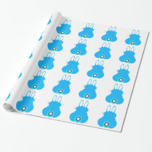Papier d'enveloppement de lapin bleu
