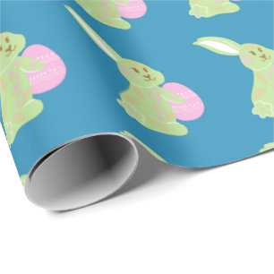 Cadeau Papier d'enveloppement de lapin de Pâques