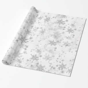 Cadeau Papier d'enveloppement de Marbre blanc de flocons