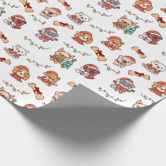 Cadeau Papier d'enveloppement de marionnettes de Noël mig