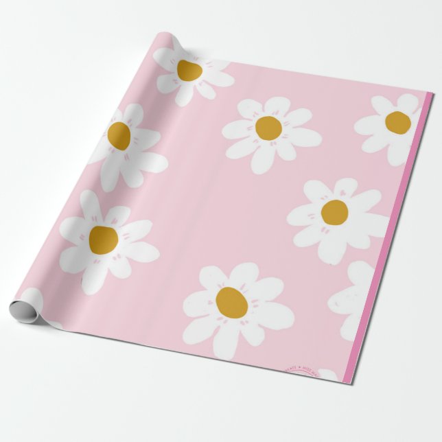 Cadeau Papier d'enveloppement de marmite rose (Déroulé)