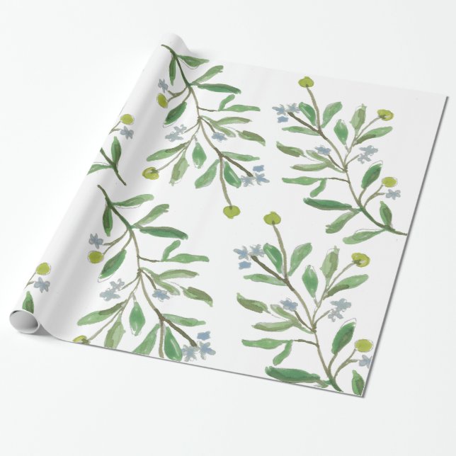 Cadeau Papier d'enveloppement de marque d'olive (Déroulé)