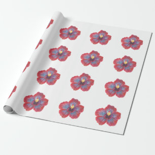 Cadeau Papier d'enveloppement de matte de fleur peint, 30